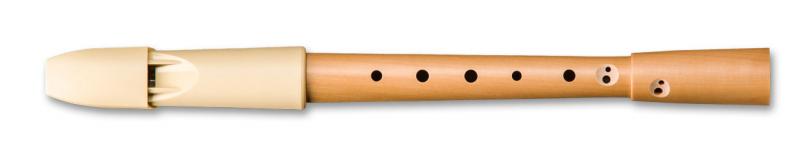 Recorder platic & wood, baroque double holes